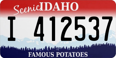 ID license plate I412537