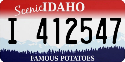ID license plate I412547