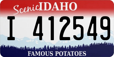 ID license plate I412549