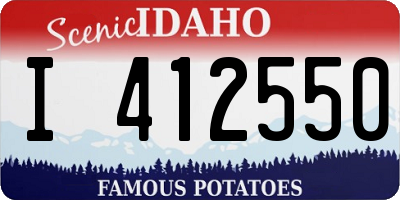 ID license plate I412550