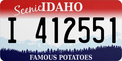 ID license plate I412551