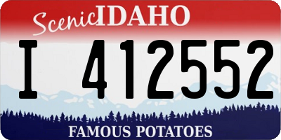 ID license plate I412552