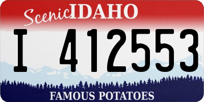 ID license plate I412553