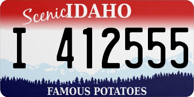 ID license plate I412555