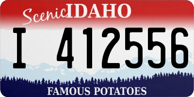 ID license plate I412556