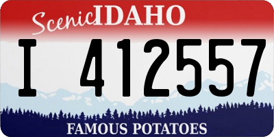 ID license plate I412557