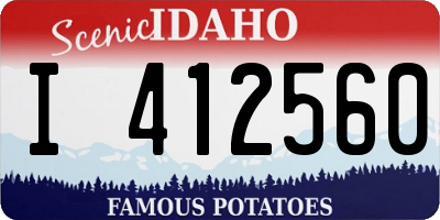 ID license plate I412560