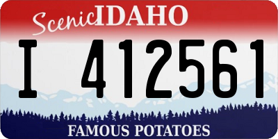 ID license plate I412561