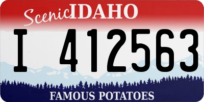 ID license plate I412563