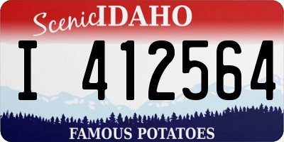 ID license plate I412564