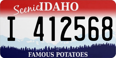 ID license plate I412568