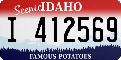 ID license plate I412569