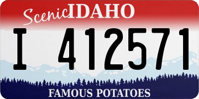 ID license plate I412571