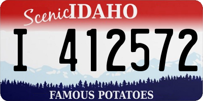 ID license plate I412572
