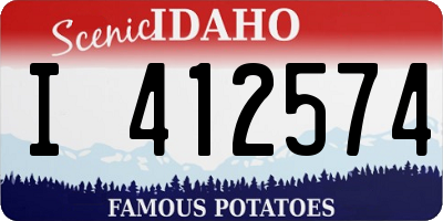 ID license plate I412574