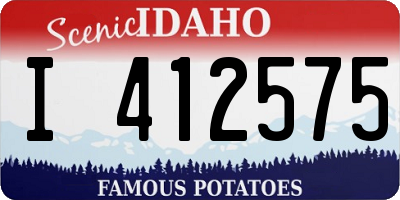 ID license plate I412575