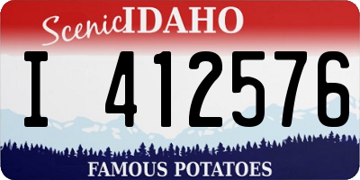 ID license plate I412576