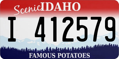 ID license plate I412579
