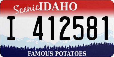ID license plate I412581