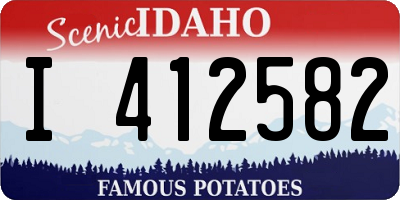 ID license plate I412582