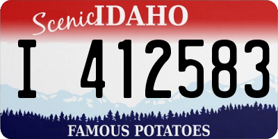 ID license plate I412583
