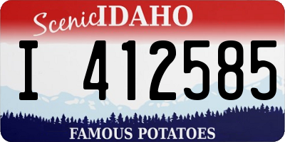 ID license plate I412585