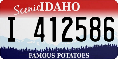 ID license plate I412586