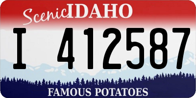 ID license plate I412587