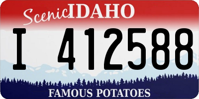ID license plate I412588