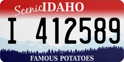 ID license plate I412589