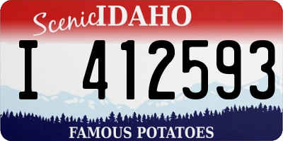ID license plate I412593