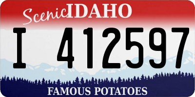 ID license plate I412597