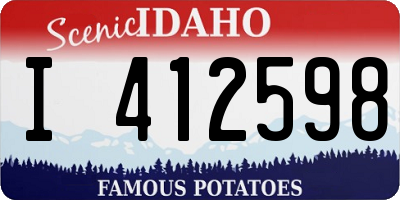 ID license plate I412598