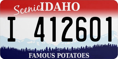 ID license plate I412601