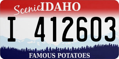ID license plate I412603