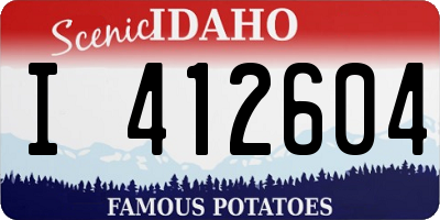 ID license plate I412604