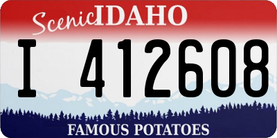 ID license plate I412608