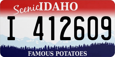 ID license plate I412609