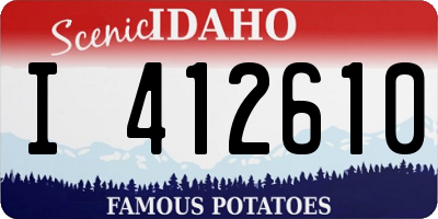 ID license plate I412610