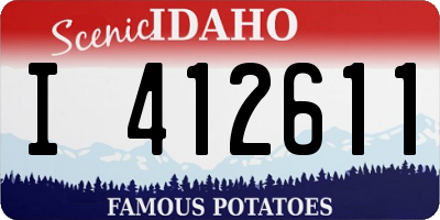 ID license plate I412611