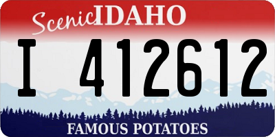 ID license plate I412612