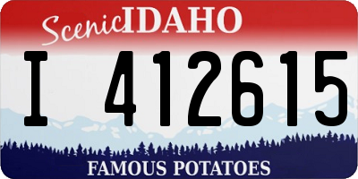 ID license plate I412615