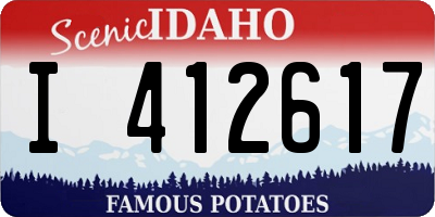 ID license plate I412617