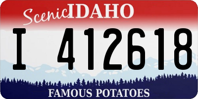 ID license plate I412618
