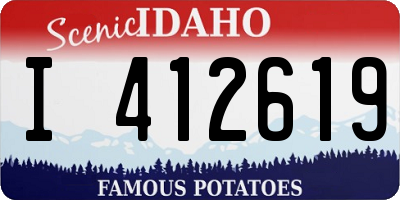 ID license plate I412619