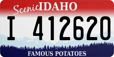 ID license plate I412620