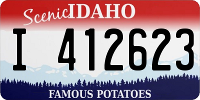 ID license plate I412623