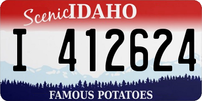 ID license plate I412624