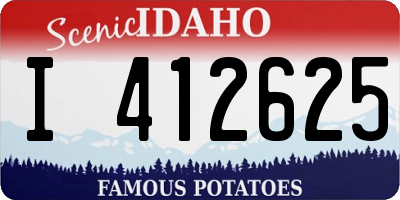 ID license plate I412625