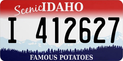 ID license plate I412627